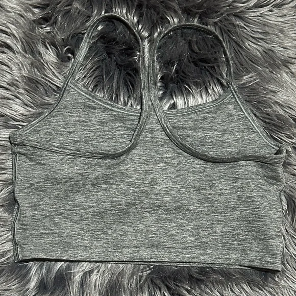 Offline By Aerie Hugger Recharge Least Support Charcoal Heather Sport Bra SzM - Picture 4 of 6
